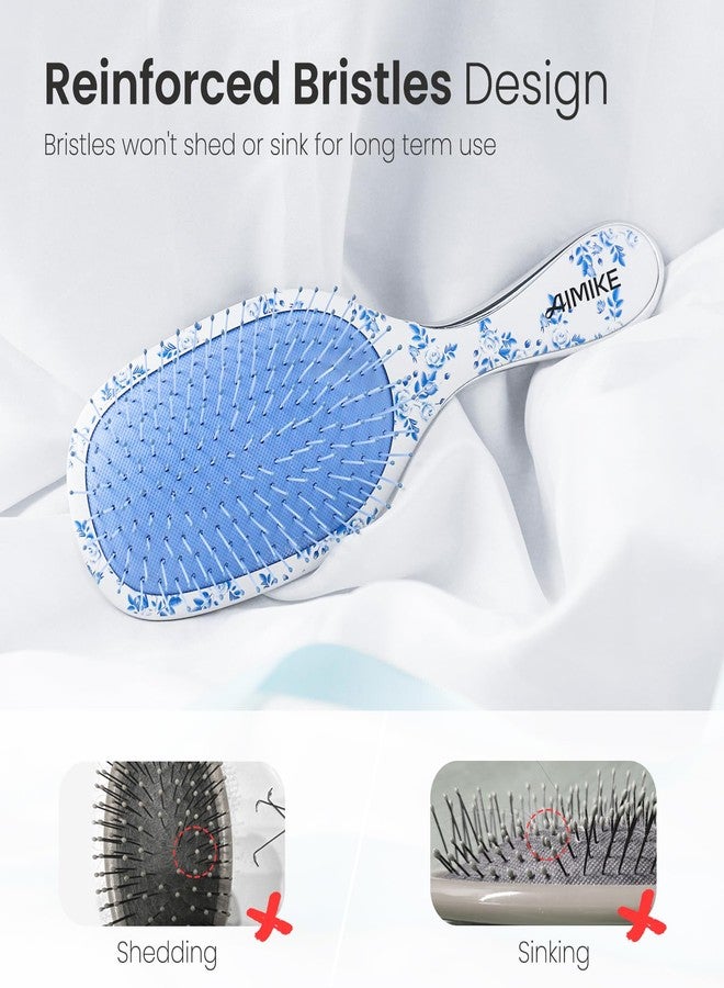 AIMIKE Porcelia Qing Detangler Brush, Pain-Free Detangling Brush with Soft FlexGlide Bristles, No Breakage or Pulling, Paddle Hair Brushes for Women Girls, Fast & Gentle Detangling for Thin Fine Hair - Image 4